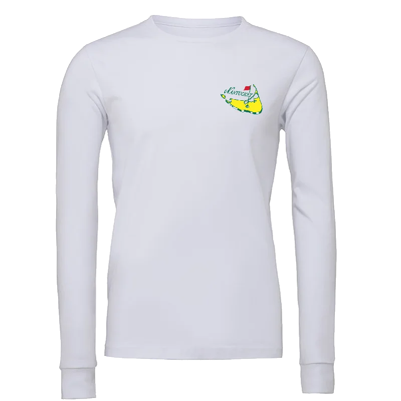 Nantucket Golf Long Sleeve Tee Shirt (White)