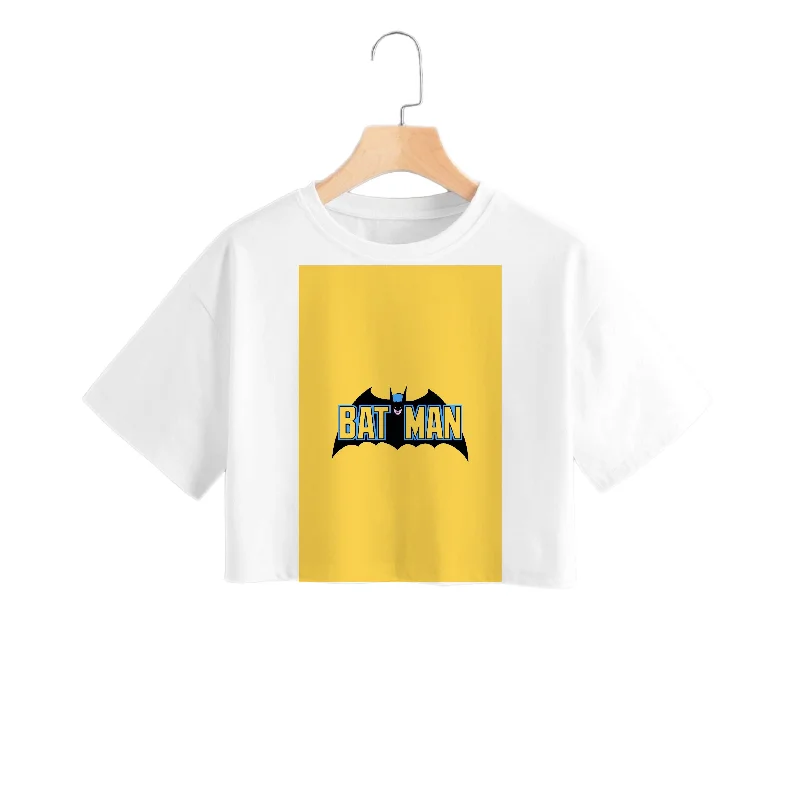 Yellow Batman Logo Crop Top