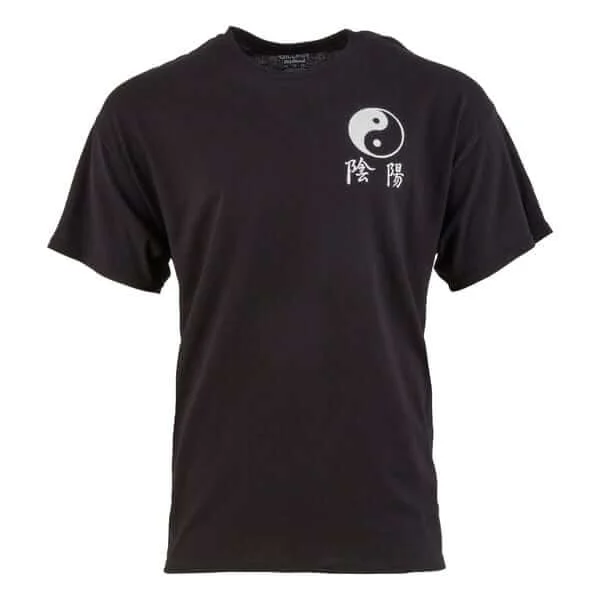 yin and yang t-shirt small logo martial arts