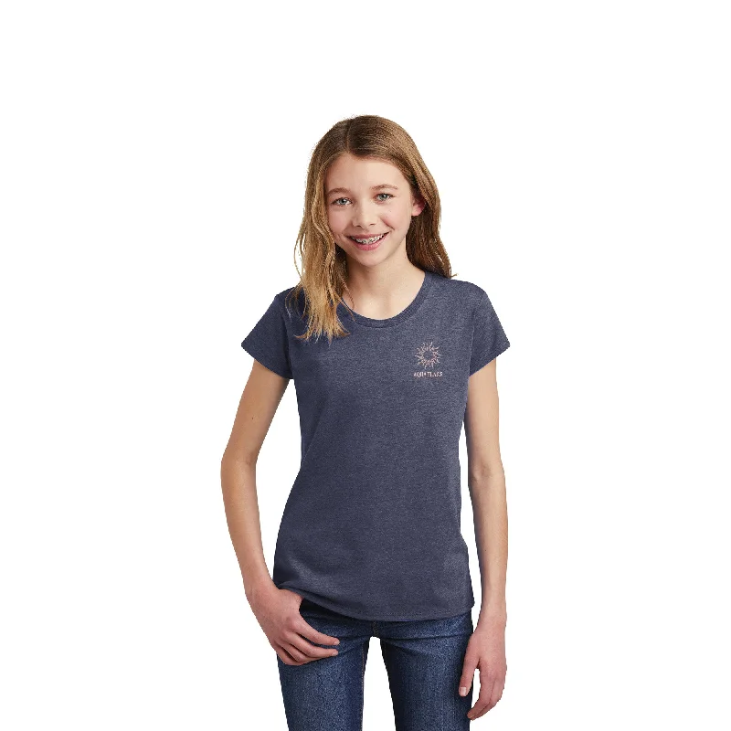 Youth Heather Navy Sunshine Girl T-Shirt